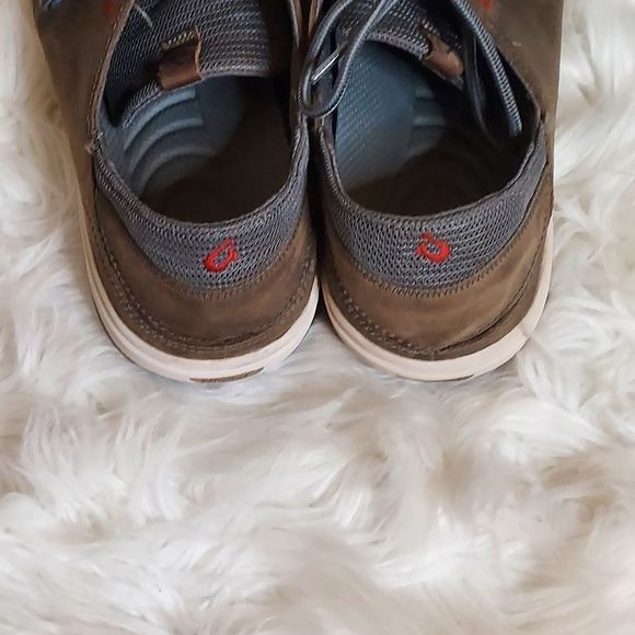 Olukai Makia Lace men's leather & textile Lace-up shoes - Picture 5 of 14